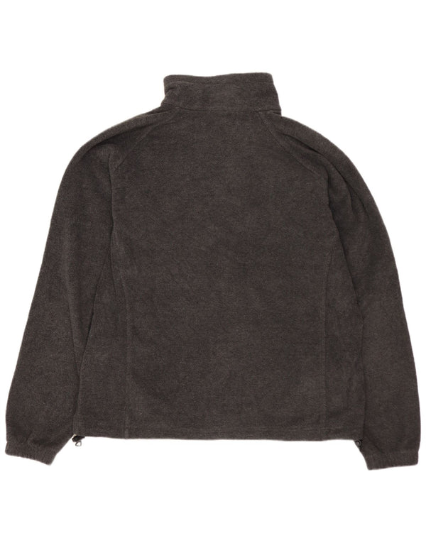 Columbia Womens Loose Fit Fleece Jacket UK 16 Large Grey Polyester