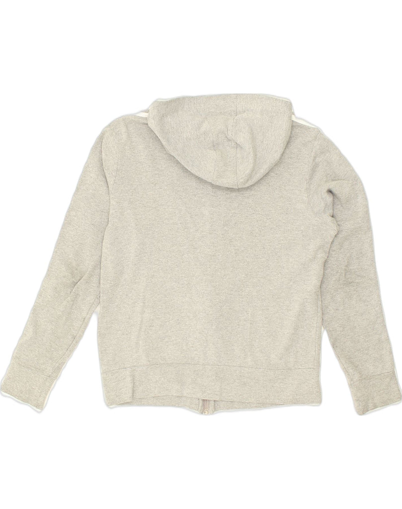 ADIDAS Womens Zip Hoodie Sweater UK 16 Large Grey Cotton | Vintage Adidas | Thrift | Second-Hand Adidas | Used Clothing | Messina Hembry 