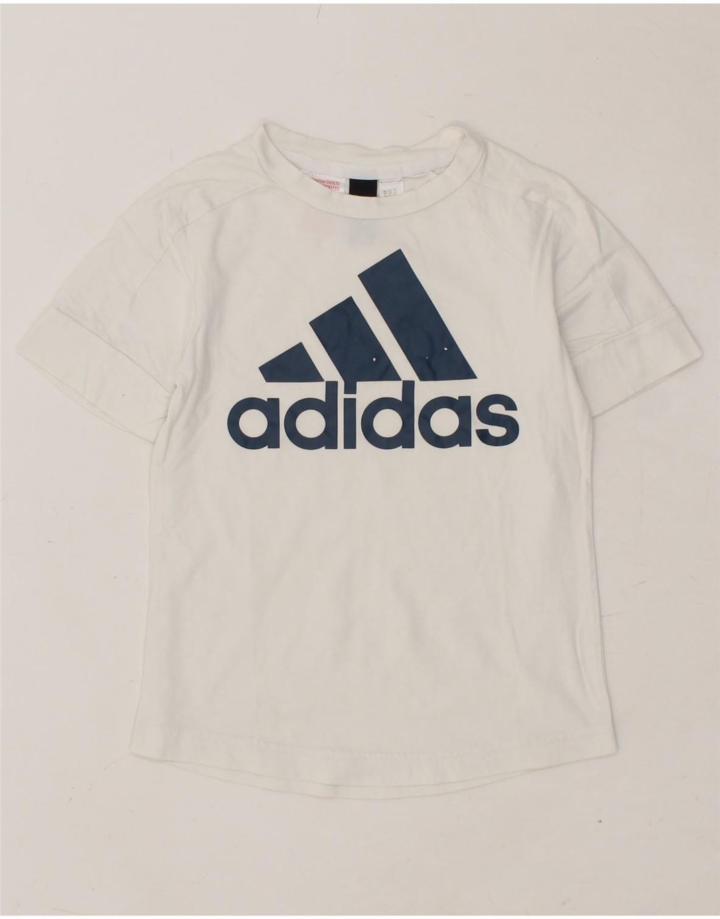 ADIDAS Boys Graphic T-Shirt Top 4-5 Years White Vintage Second