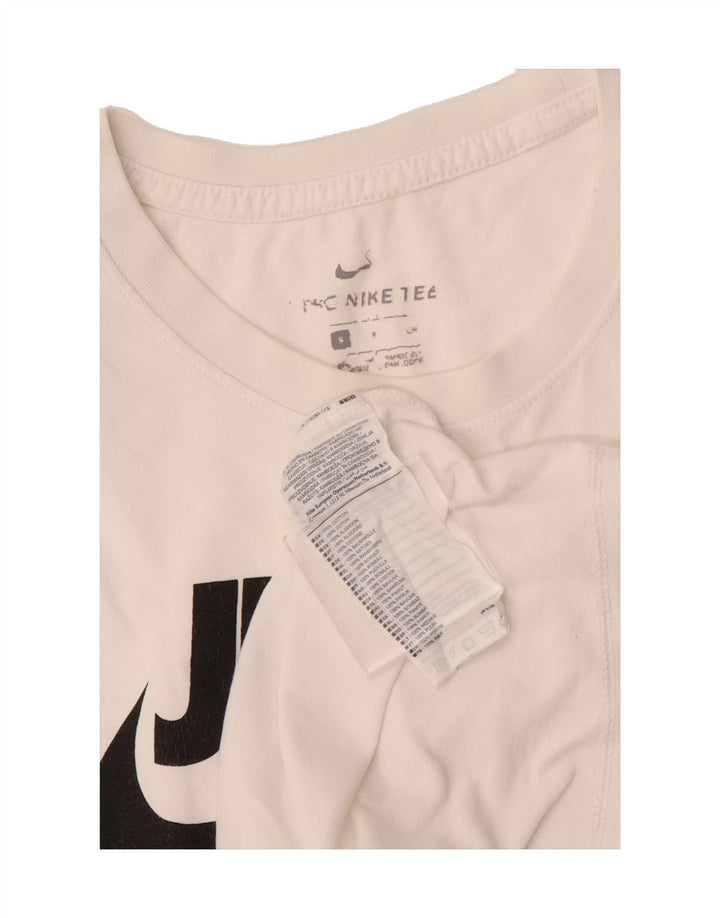 NIKE Mens Graphic T-Shirt Top Small White Cotton Vintage Nike and Second-Hand Nike from Messina Hembry 