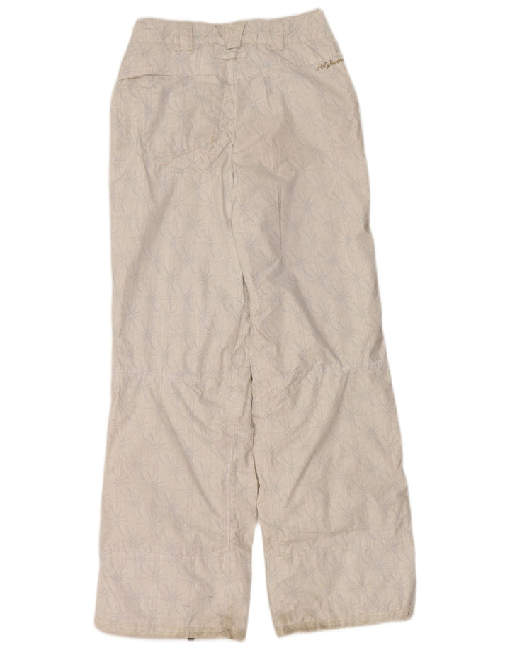 Helly Hansen Womens Ski Trousers UK 6 XS White Floral Polyamide