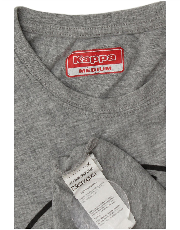 Kappa Mens Graphic Vest Top Medium Grey Flecked Cotton