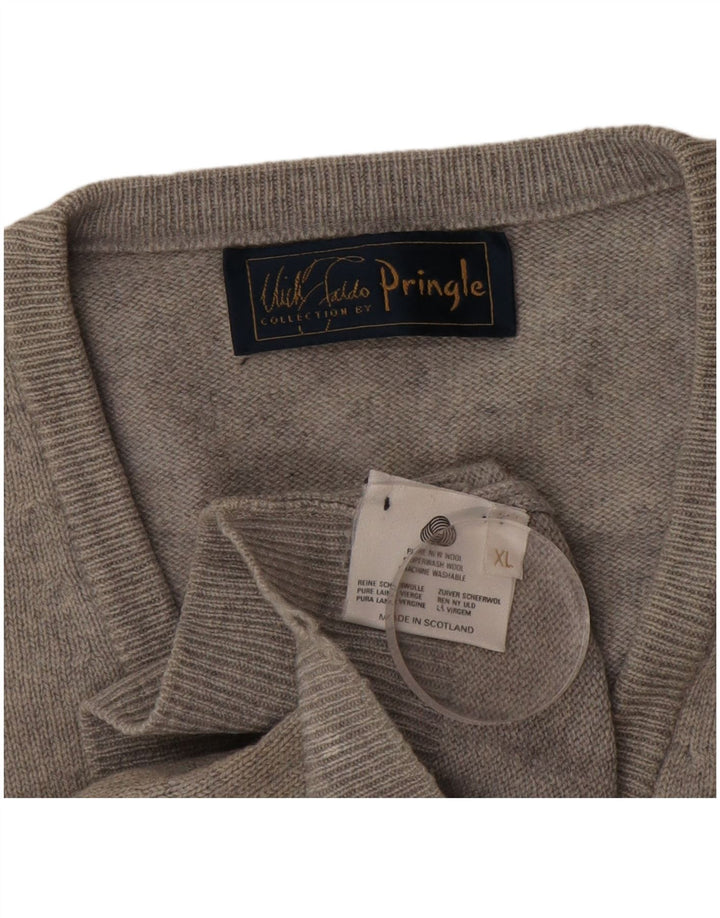 Pringle Mens Vest Tank Top XL Grey Wool