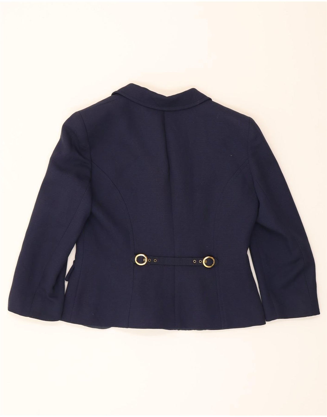 LUISA SPAGNOLI Womens Perugia 3 Button Blazer Jacket IT 48 XL Navy Blue Vintage Luisa Spagnoli and Second-Hand Luisa Spagnoli from Messina Hembry 