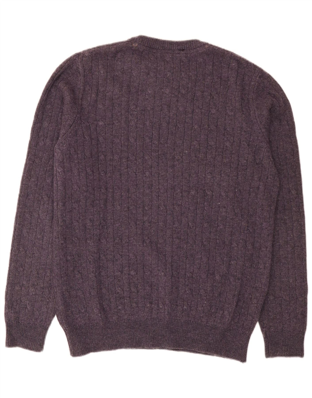 Crew Clothing Mens Neck Jumper Sweater Large Purple Lambswool