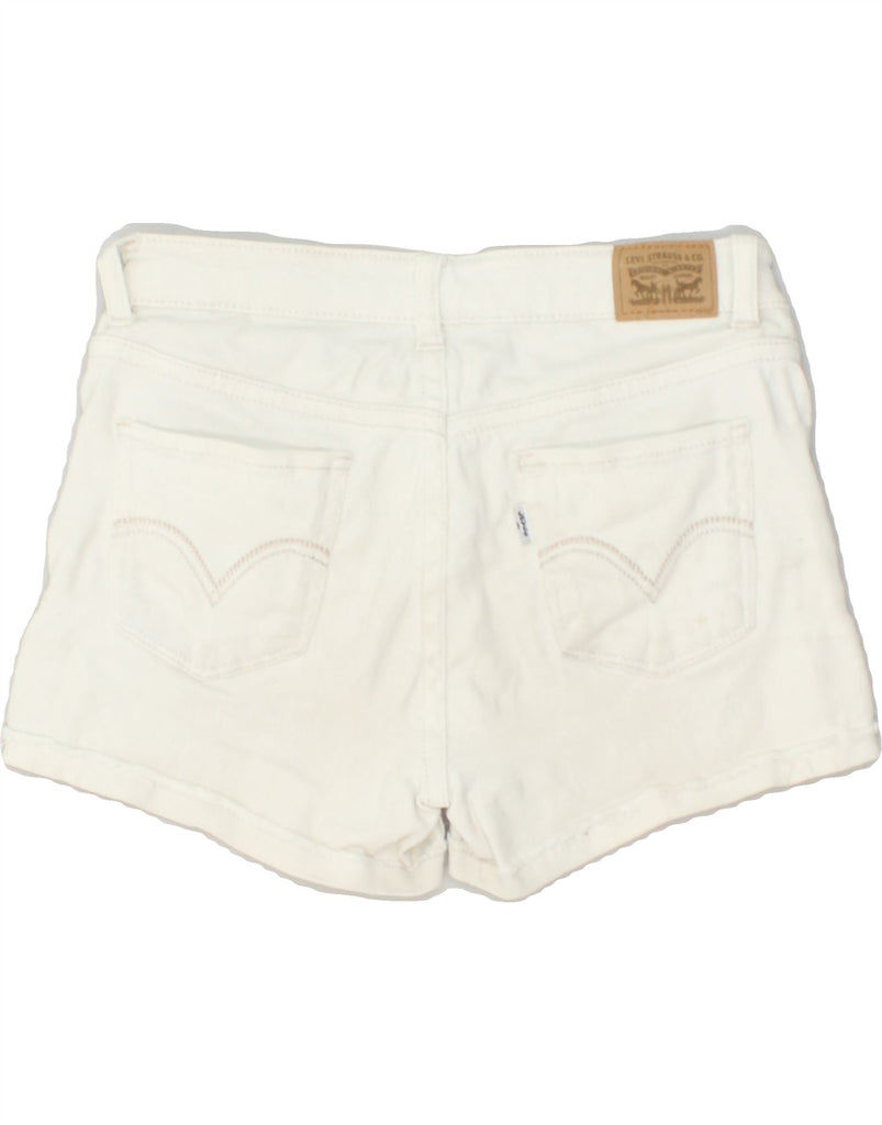 LEVI'S Girls Denim Hot Pants 9-10 Years W24 White Ramie | Vintage Levi's | Thrift | Second-Hand Levi's | Used Clothing | Messina Hembry 