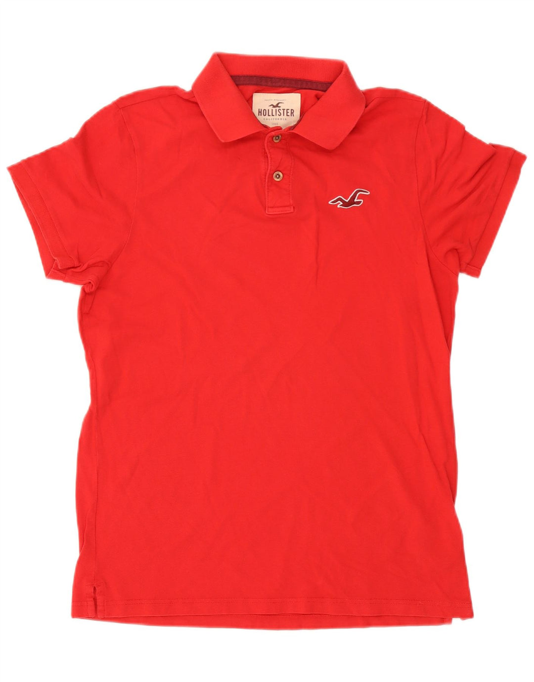 Hollister Mens Polo Shirt XL Red Cotton