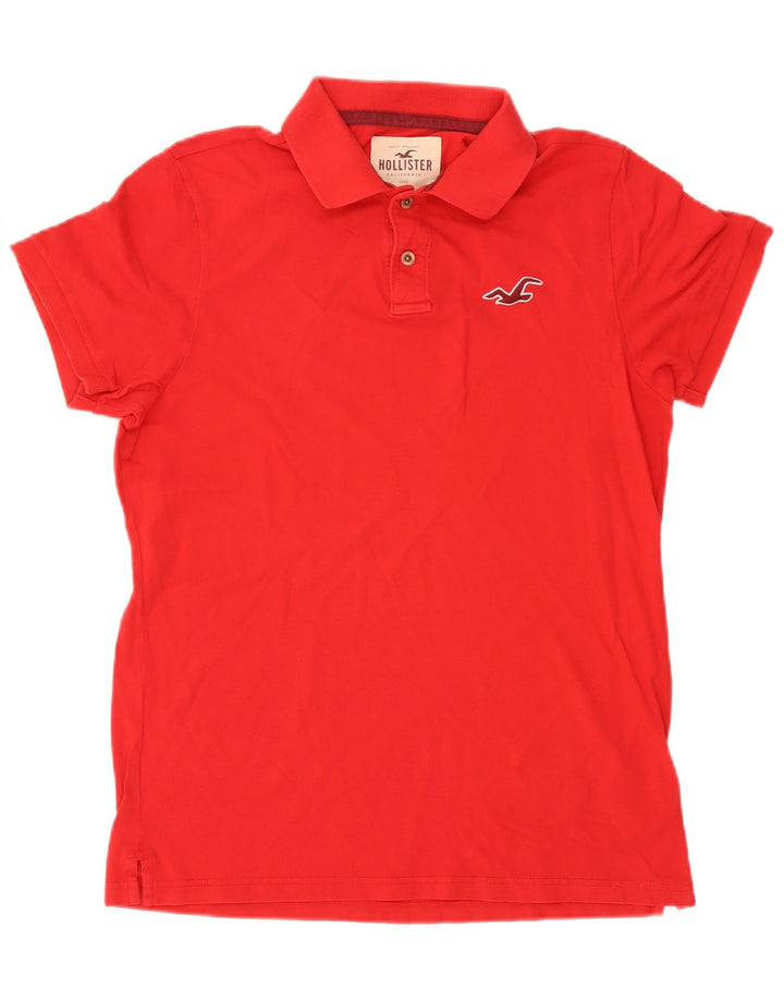 Hollister Mens Polo Shirt XL Red Cotton