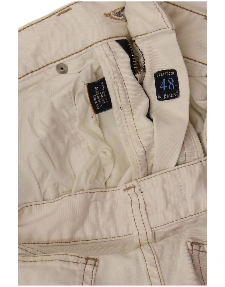 HARMONT & BLAINE Mens Casual Trousers IT 48 Medium W33 L34 White