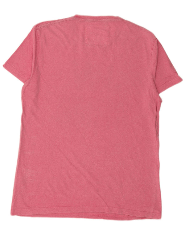 JACK WILLS Mens Graphic T-Shirt Top Small Pink Cotton