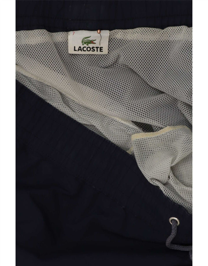 Lacoste Mens Swimming Shorts Size 7 2XL Navy Blue Polyester