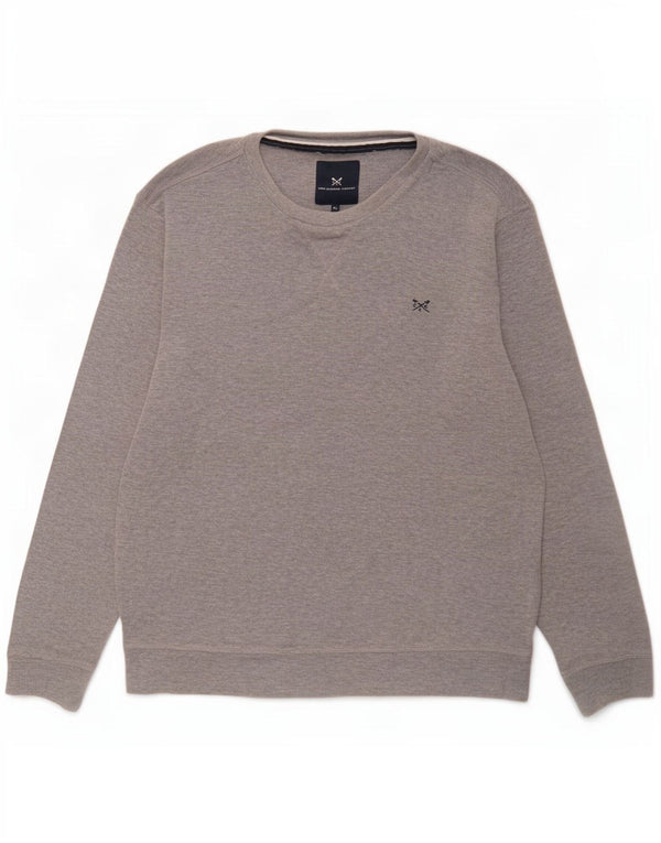 Crew Clothing Mens Sweatshirt Jumper XL Grey Flecked Cotton