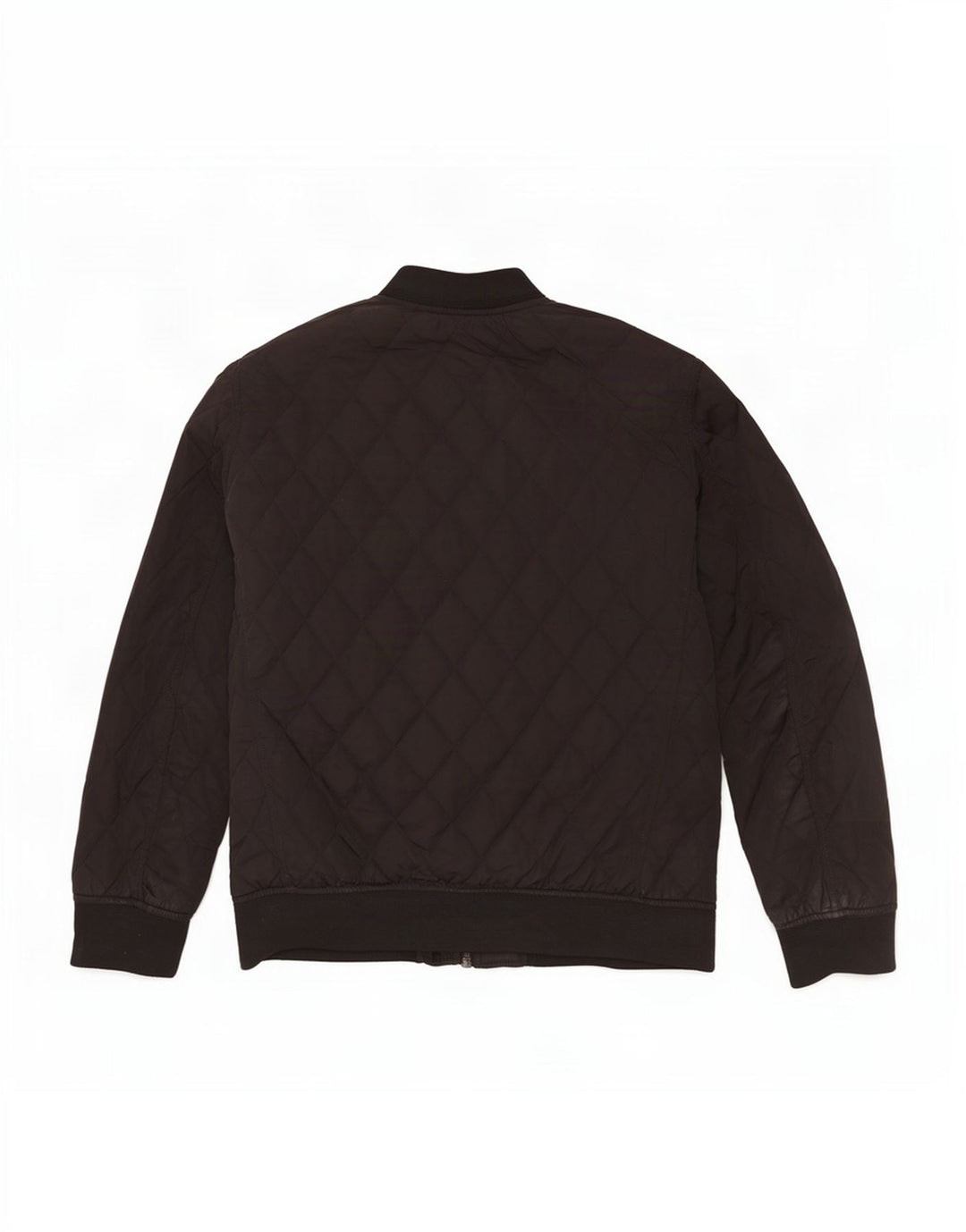 Zara Mens Quilted Jacket UK 38 Medium Black Polyester