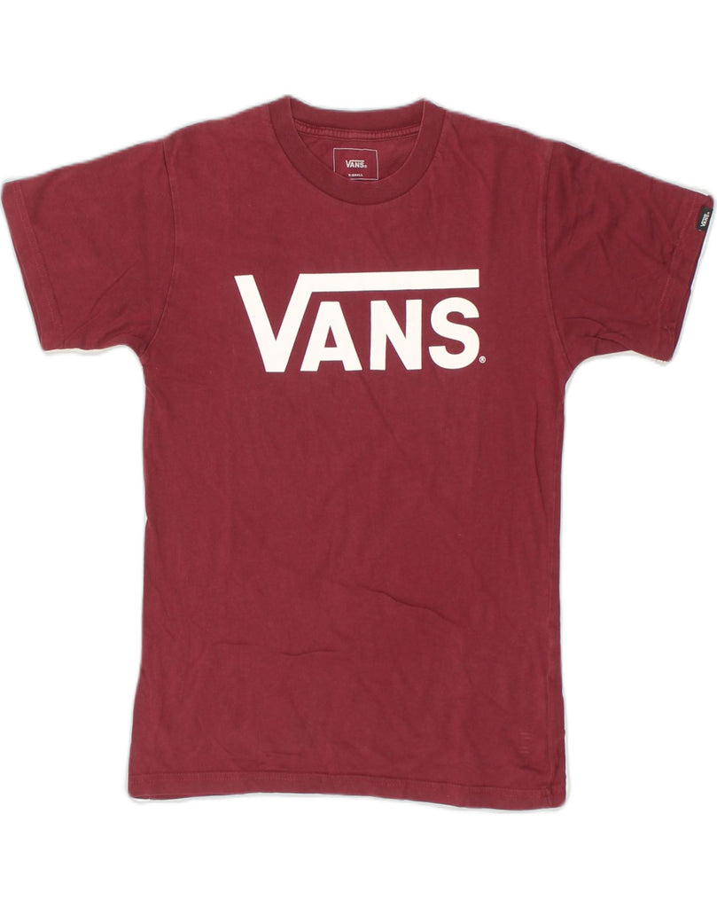 VANS Mens Classic Fit Graphic T-Shirt Top XS Maroon Cotton | Vintage Vans | Thrift | Second-Hand Vans | Used Clothing | Messina Hembry 