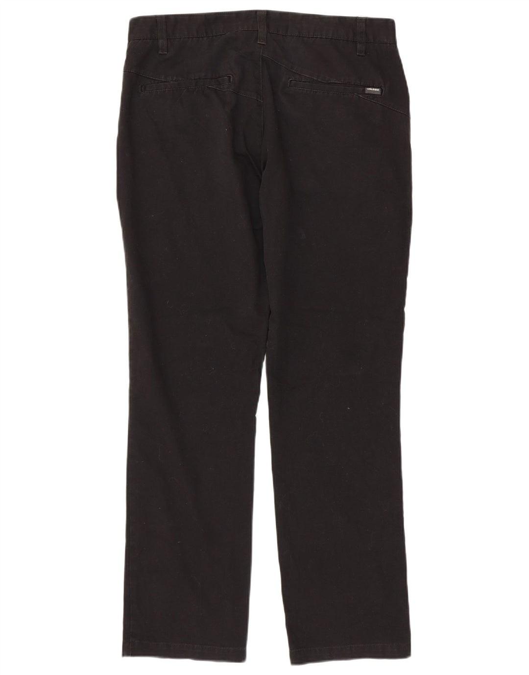 Volcom Mens Straight Chino Trousers W32 L30 Black Cotton
