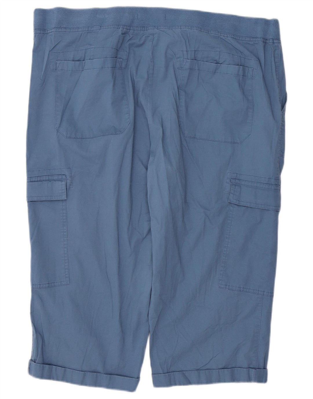CHAPS Womens Cargo Capri Trousers 2XL W42 L19 Blue Cotton