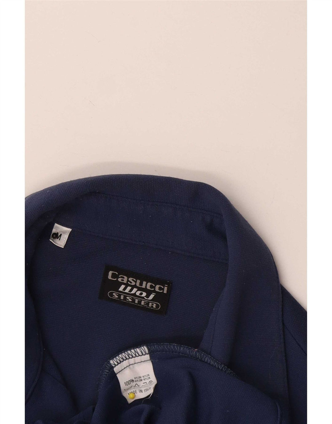 Casucci Womens Shirt Blouse UK 12 Medium Navy Blue Nylon
