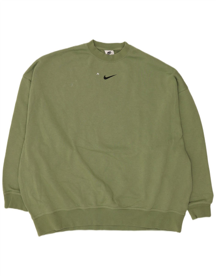 Nike Mens Loose Fit Sweatshirt Jumper Small Green Cotton