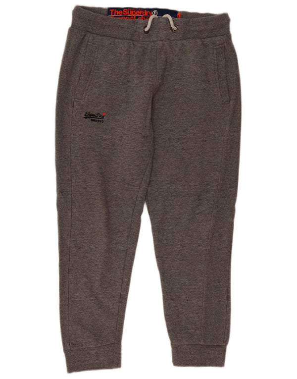 Superdry Mens Slim Fit Tracksuit Trousers Joggers Large  Grey Cotton