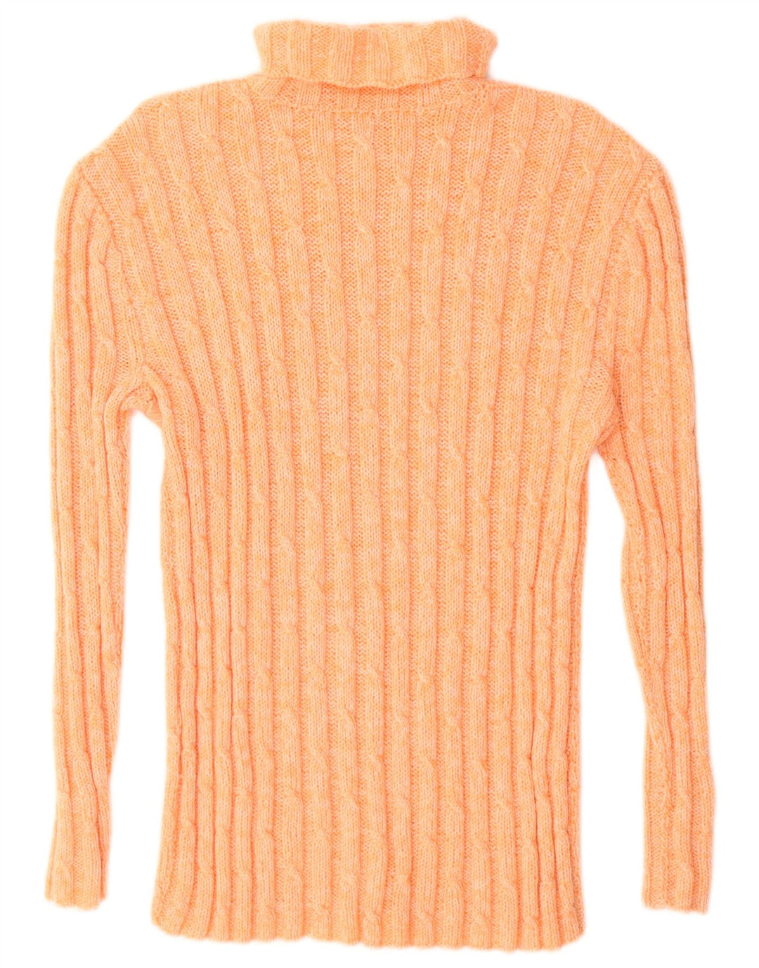 Vintage Womens Roll Neck Jumper Sweater UK 16 Large Orange