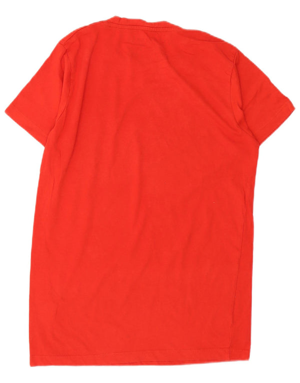 Jack & Jones Mens Graphic T-Shirt Top Medium Red Cotton