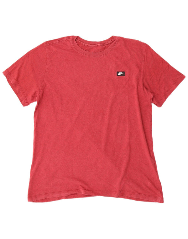 Nike Mens T-Shirt Top Large Red Cotton