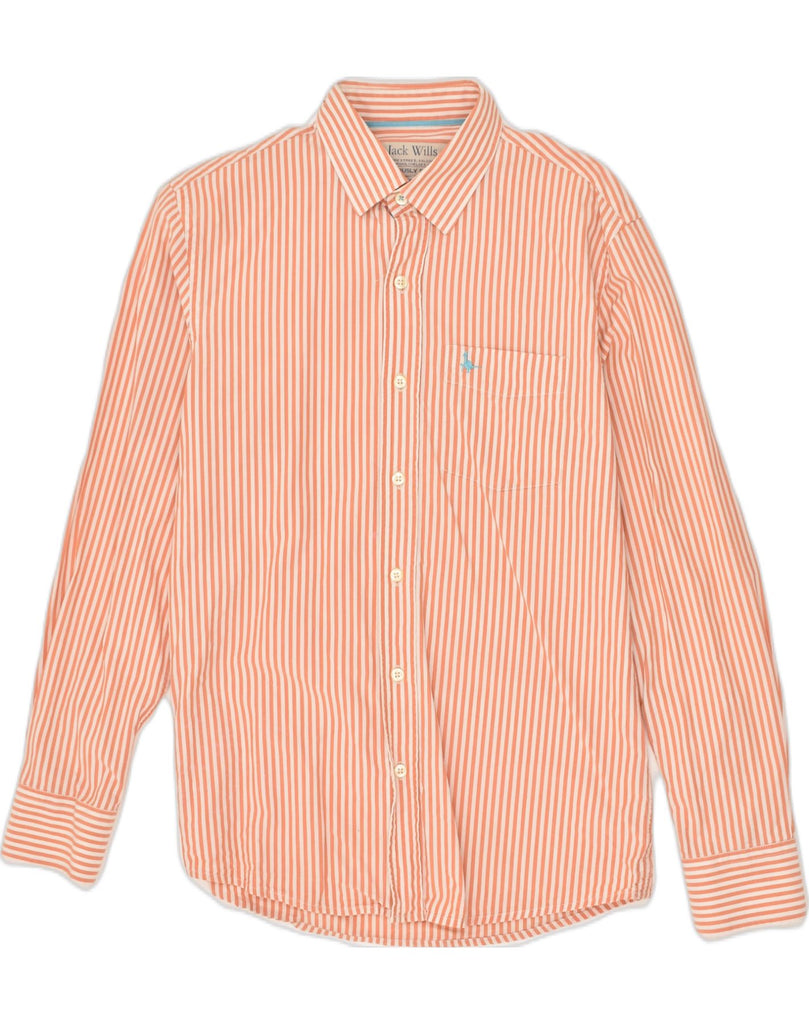 JACK WILLS Mens Shirt Small Orange Pinstripe Cotton | Vintage Jack Wills | Thrift | Second-Hand Jack Wills | Used Clothing | Messina Hembry 