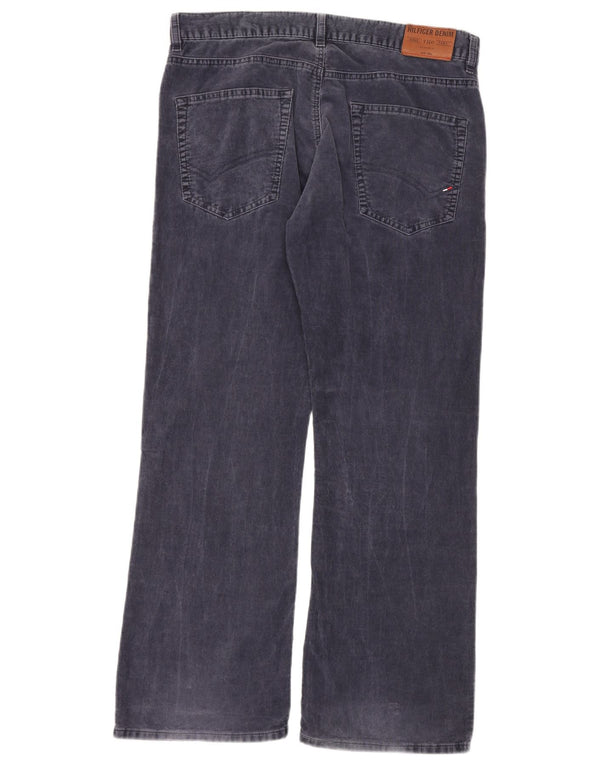 Tommy Hilfiger Mens Manhattan Straight Corduroy Trousers W34 L30 Navy Blue