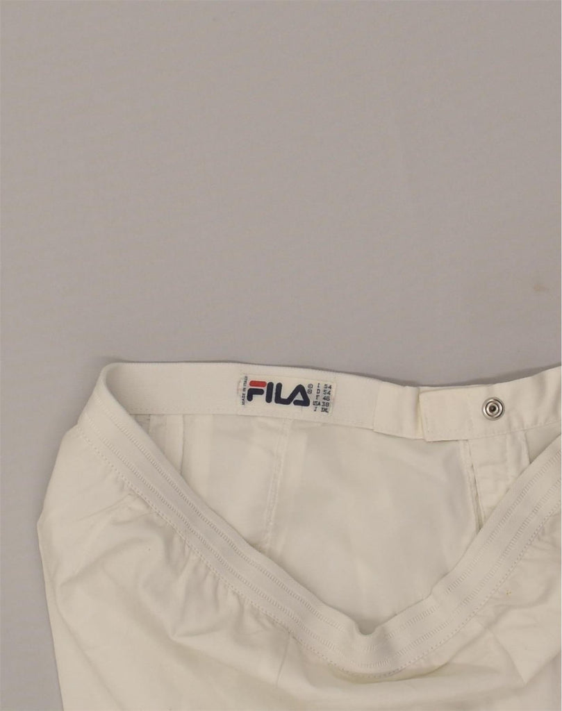 FILA Mens Sport Shorts IT 54 2XL White | Vintage Fila | Thrift | Second-Hand Fila | Used Clothing | Messina Hembry 