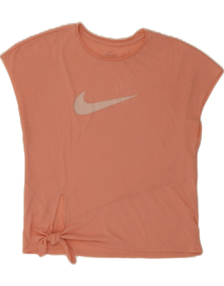 NIKE Womens Dri Fit Oversized Graphic T-Shirt Top UK 10 Small Orange Vintage Nike and Second-Hand Nike from Messina Hembry 