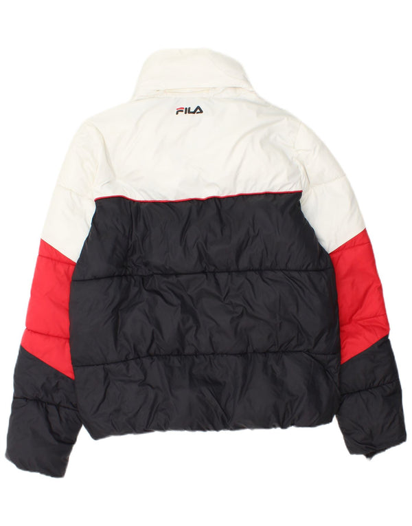 Fila Boys Hooded Padded Jacket 15-16 Years Multicoloured Colourblock Nylon