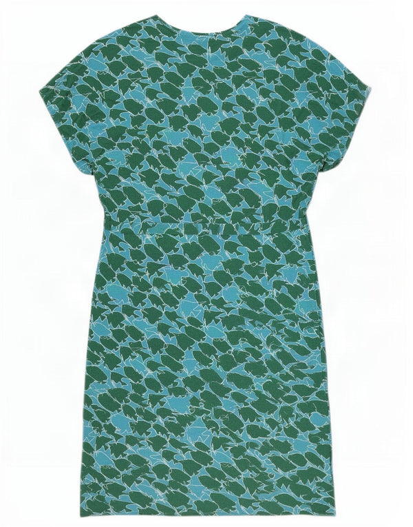 Sundek Womens Abstract Pattern Shift Dress UK 10 Small Blue Viscose
