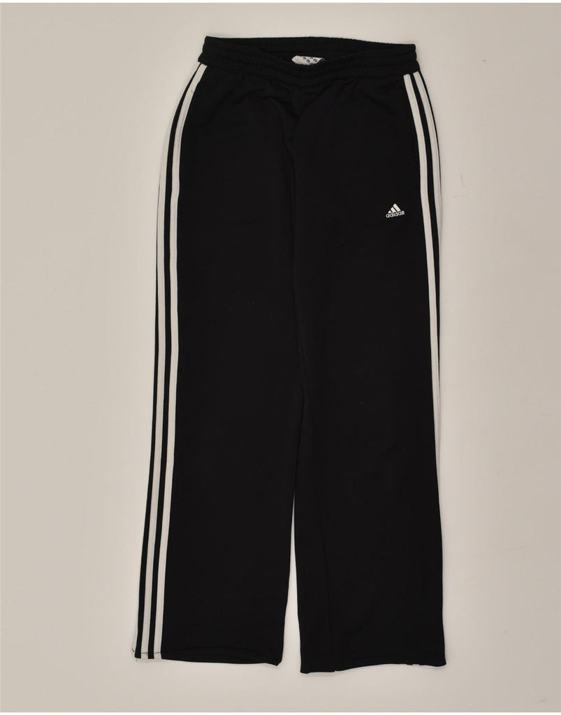 ADIDAS Womens Tracksuit Trousers UK 8 Small Black Cotton | Vintage Adidas | Thrift | Second-Hand Adidas | Used Clothing | Messina Hembry 