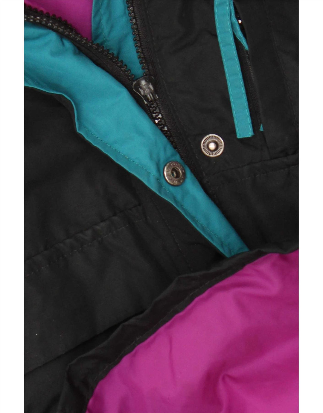 Columbia Womens Loose Fit Rain Jacket UK 14 Medium Black Colourblock Nylon