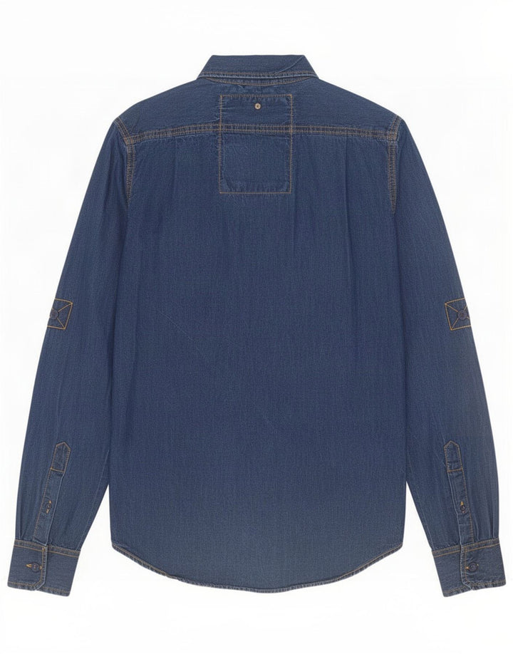 Superdry Mens Denim Shirt Small Blue Cotton