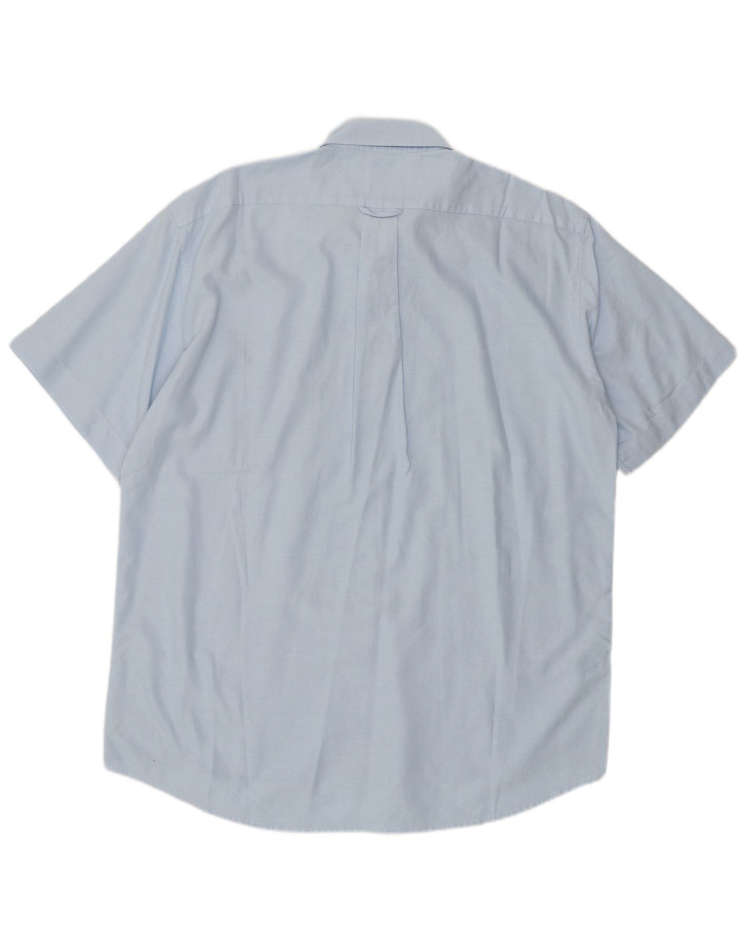 Lacoste Mens Short Sleeve Shirt Size 41 Large Blue Cotton