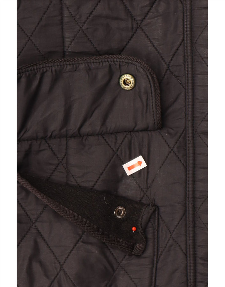 Barbour Womens Quilted Utility Jacket UK 12 Medium Black