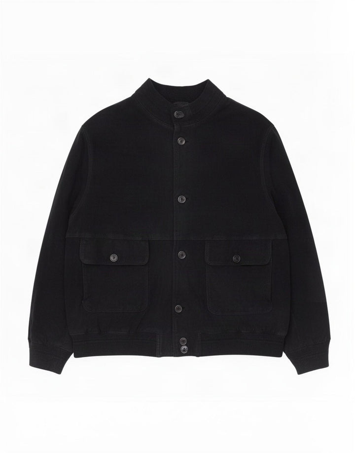 Vintage Mens Suede Bomber Jacket UK 38 Medium Black