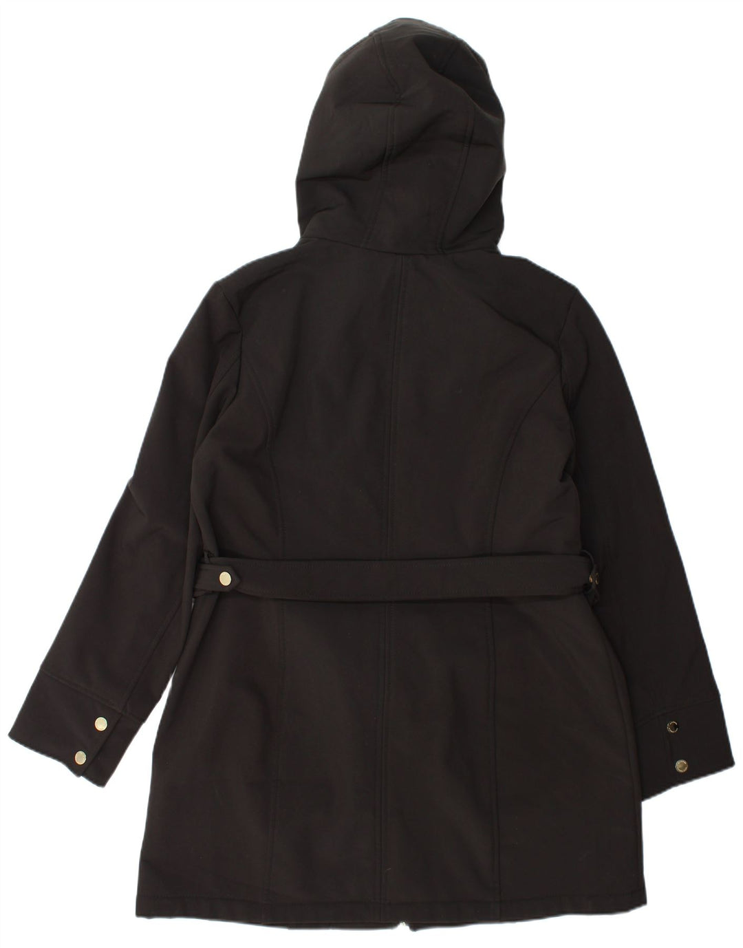 Michael Kors Womens Hooded Parka Jacket UK 16 Large Black Polyester