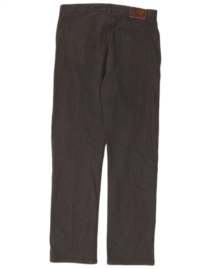 Marks & Spencer Mens Blue Harbour Straight Casual Trousers W36 L33 Grey