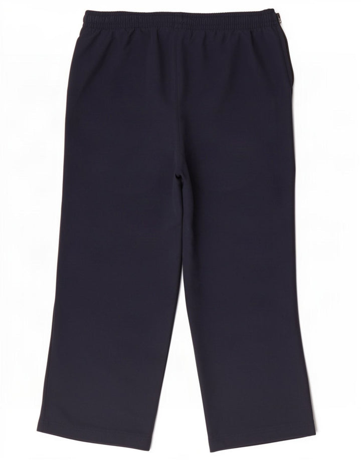Reebok Womens Capri Tracksuit Trousers UK 10 Small Navy Blue Polyester