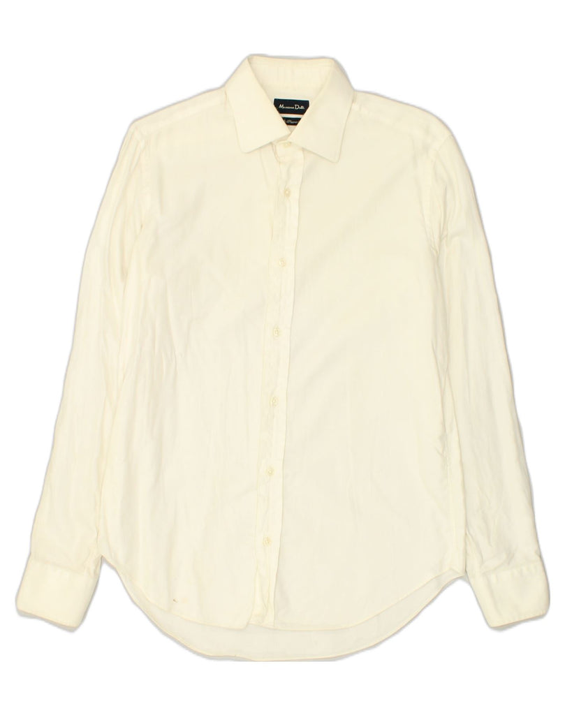 MASSIMO DUTTI Mens Shirt Size 15 1/2 Medium Off White Cotton | Vintage Massimo Dutti | Thrift | Second-Hand Massimo Dutti | Used Clothing | Messina Hembry 