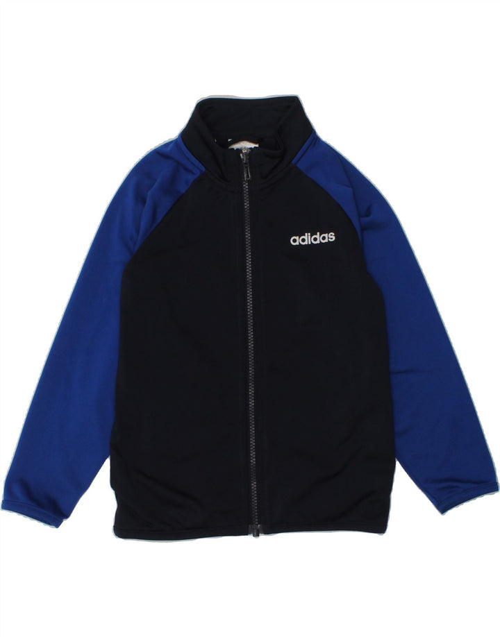 ADIDAS Boys Tracksuit Top Jacket 5-6 Years Black Colourblock | Vintage Adidas | Thrift | Second-Hand Adidas | Used Clothing | Messina Hembry 