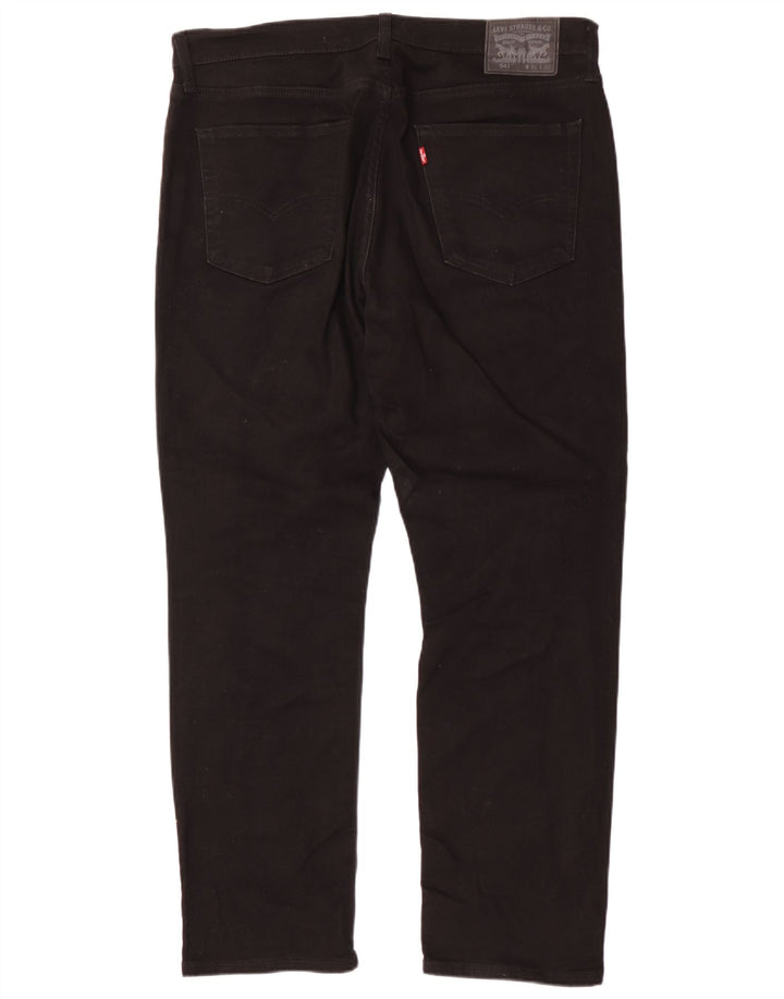 Levi's Mens 541 Tapered Jeans W36 L32 Black Cotton