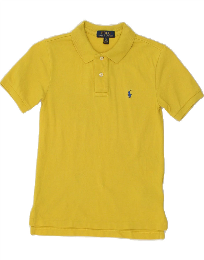 POLO RALPH LAUREN Boys Polo Shirt 7-8 Years Small Yellow Cotton | Vintage Polo Ralph Lauren | Thrift | Second-Hand Polo Ralph Lauren | Used Clothing | Messina Hembry 