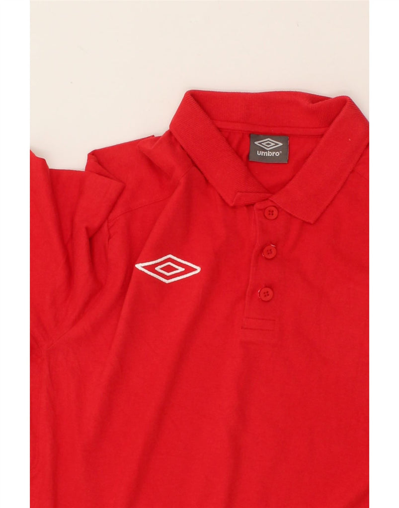 UMBRO Mens Polo Shirt Medium Red Cotton | Vintage Umbro | Thrift | Second-Hand Umbro | Used Clothing | Messina Hembry 