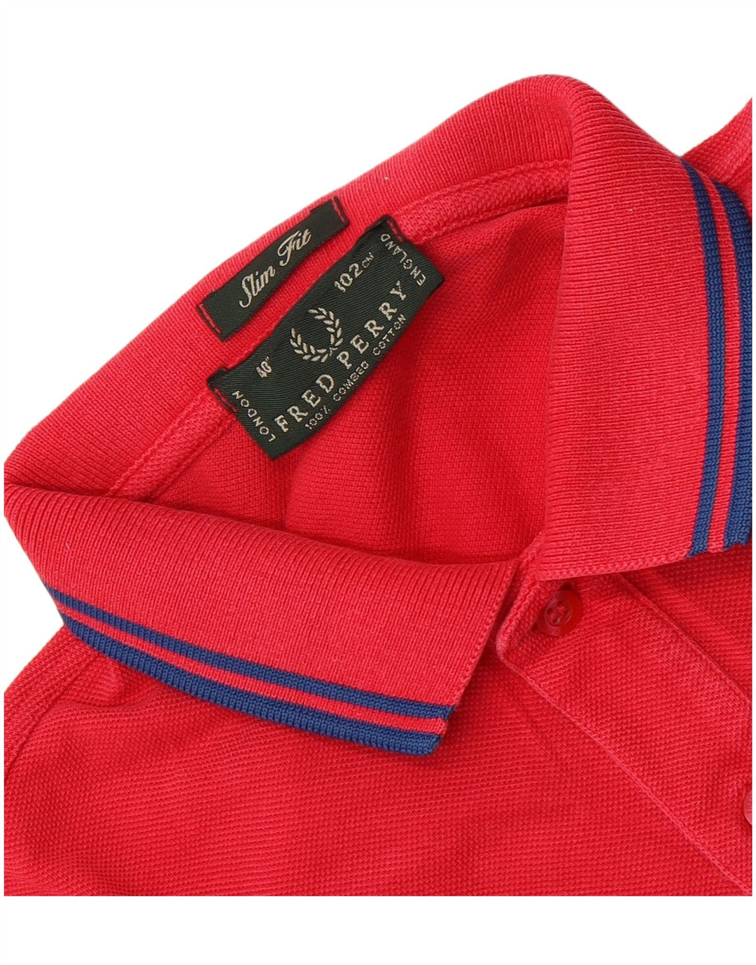 Fred Perry Mens Slim Fit Polo Shirt Small Pink Cotton
