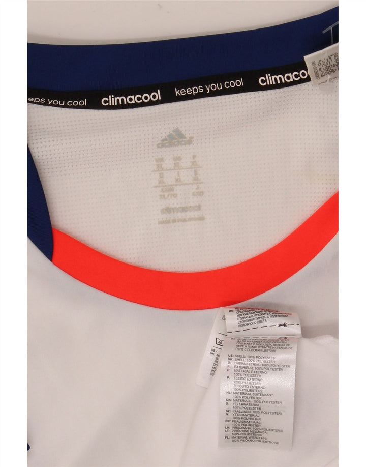 Adidas Mens Climacool T-Shirt Top XL White Colourblock Polyester