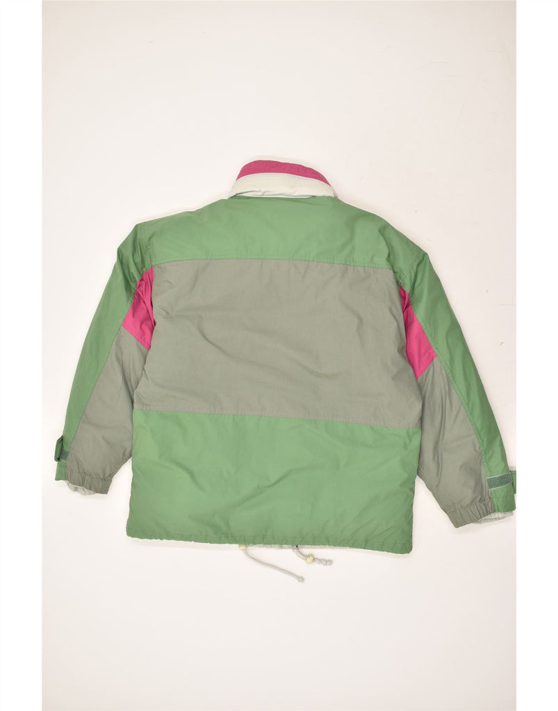 VINTAGE Mens Padded Jacket UK 38 Medium Green Colourblock Polyester | Vintage Vintage | Thrift | Second-Hand Vintage | Used Clothing | Messina Hembry 