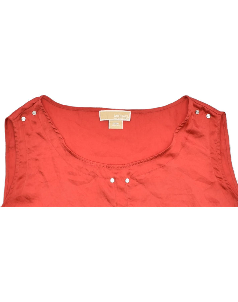 MICHAEL KORS Womens Blouse Top UK 24 3XL Red | Vintage | Thrift | Second-Hand | Used Clothing | Messina Hembry 